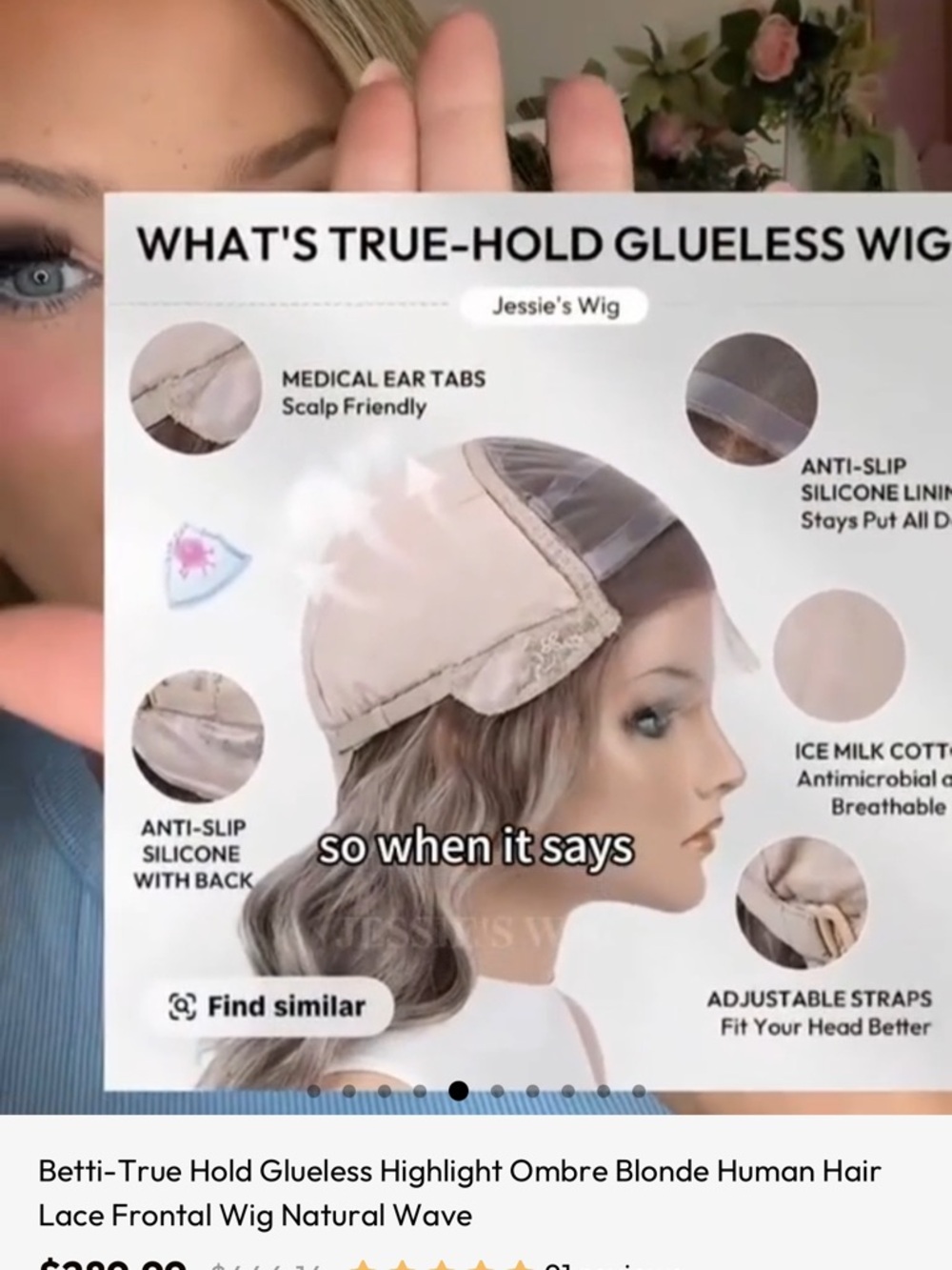 True Gluess 5.5x5.5 HD Human Hair Lace Front Wig 22” Blonde - Picture 10 of 10